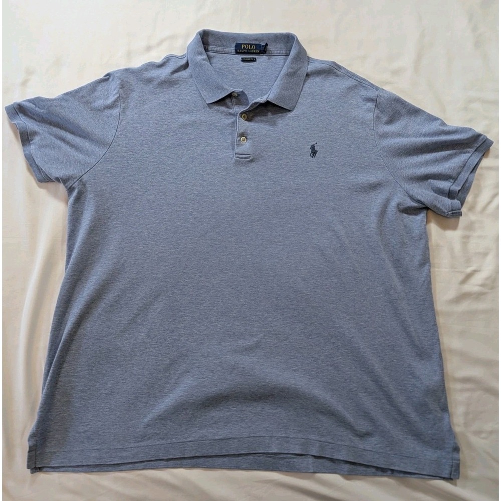 Polo Ralph Lauren Polo Shirt Men‎ XL BLUE Classic Fit Short Sleeve Navy Pony